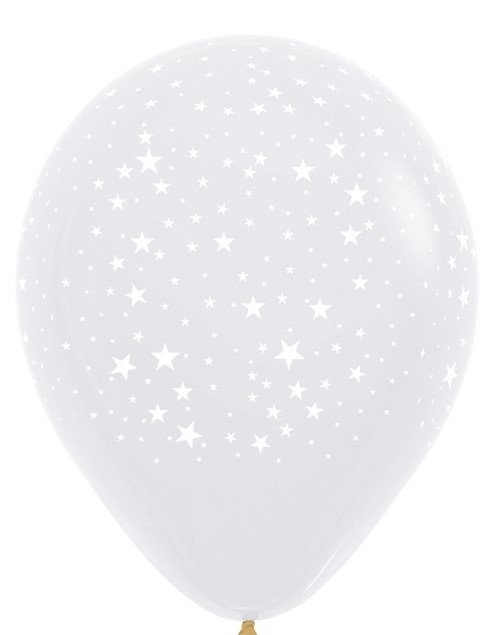 5" Crystal Clear w/ White Stars
